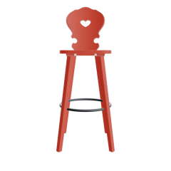 BA 2 F Barhocker Esche rot