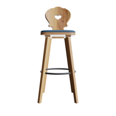 BA 2 Barhocker Esche eichefarben mit sitzpolster